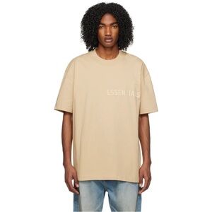 Fear of God Essentials T-Shirt Mens M Sand Beige Short Sleeve Relaxed Tee